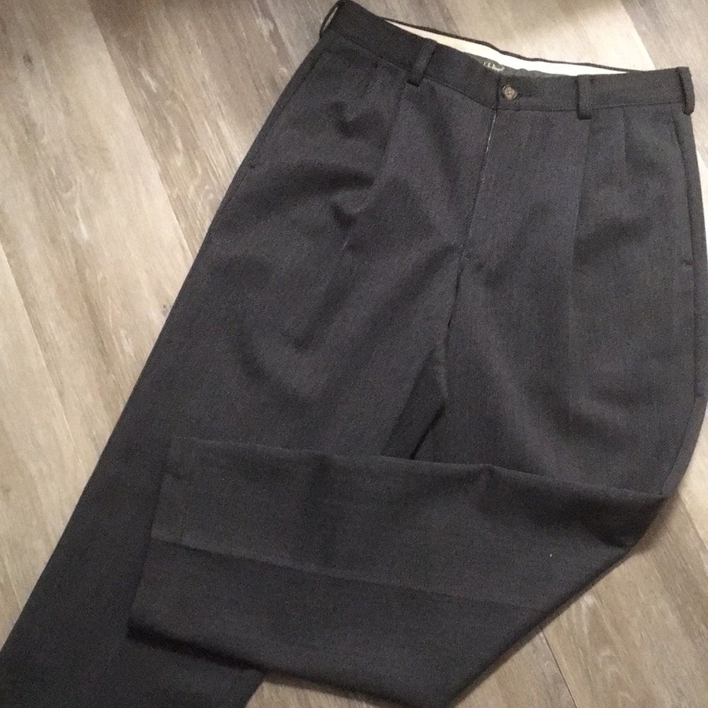 Men's LL Bean casual tweed slack dress pants sz 32